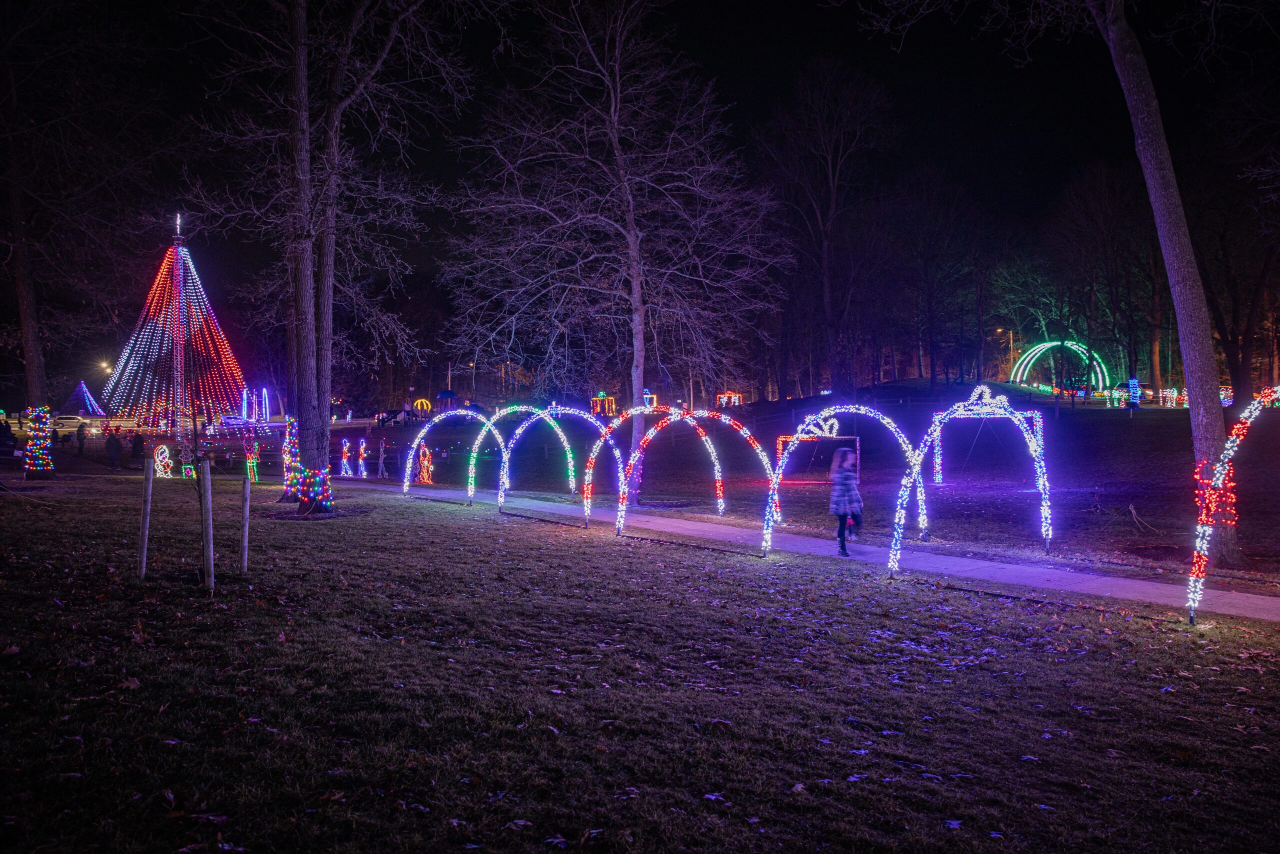 Holiday light tunnel